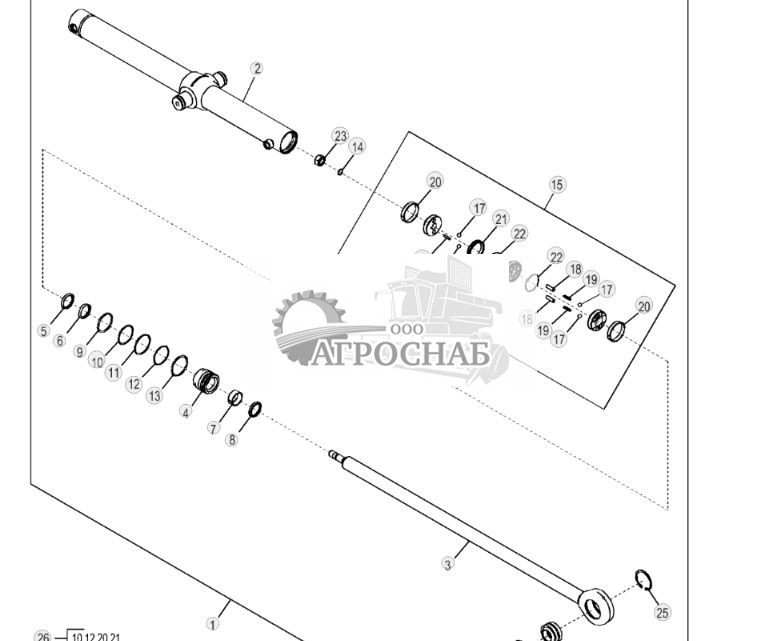 Цилиндр подъема и детали, внешний отвал - ST26494 377.jpg